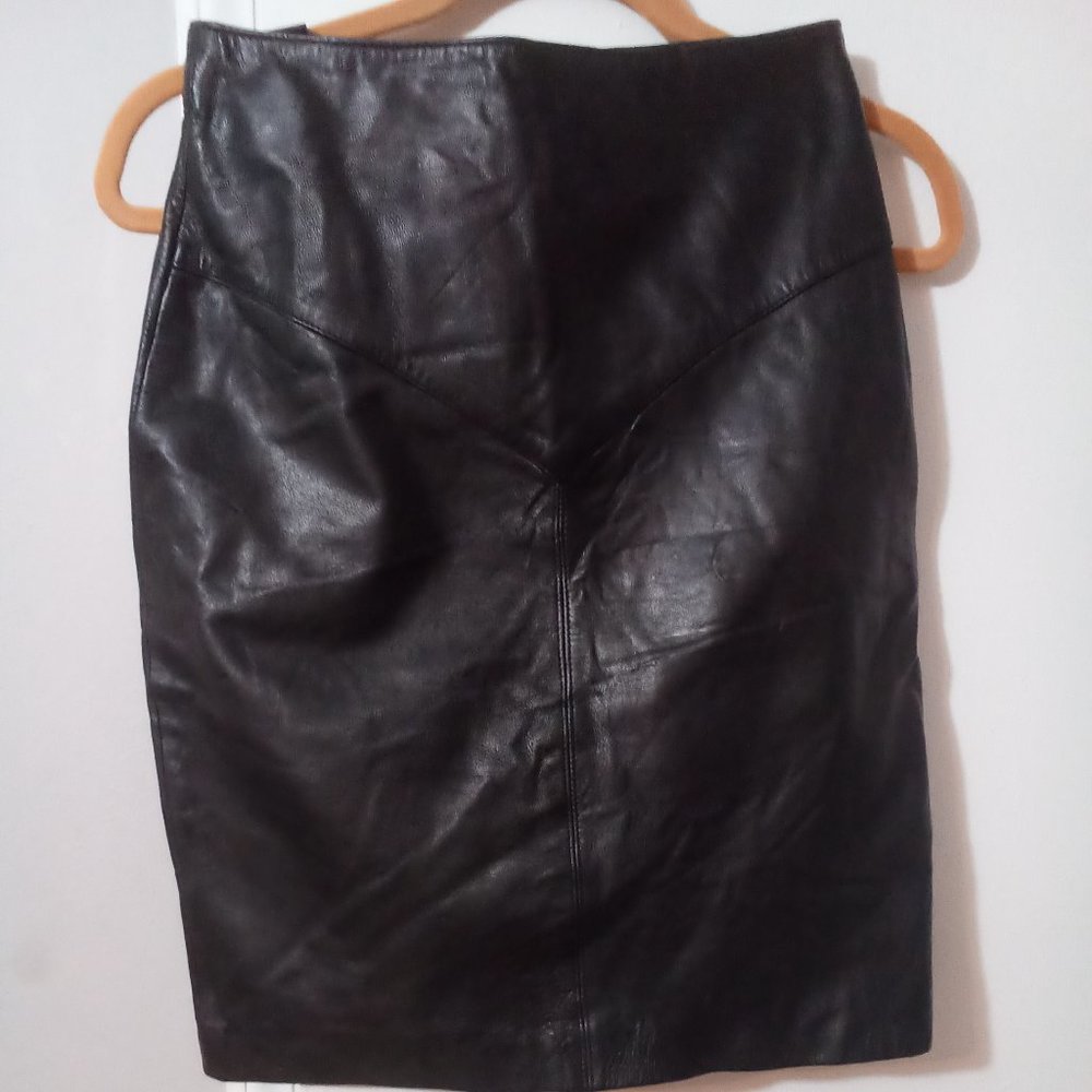 Ladies Genuine Vintage Leather Skirt